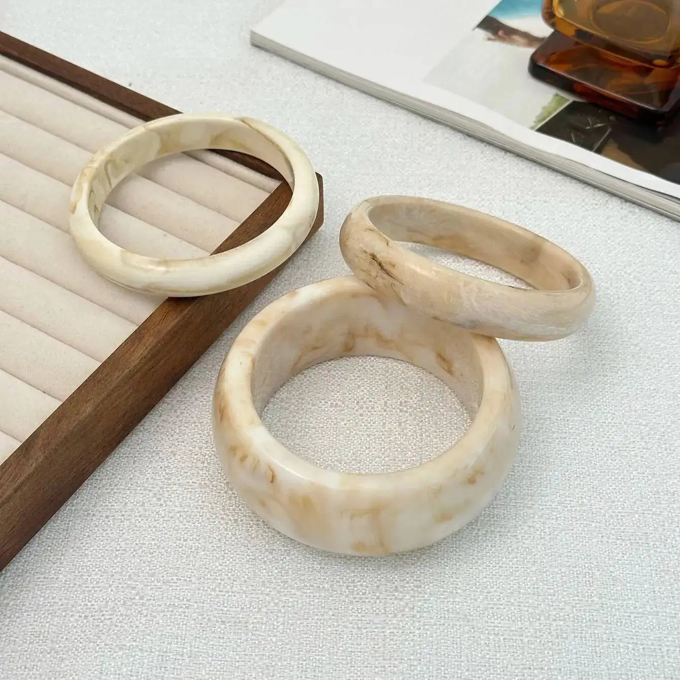 Noelle 3Pcs/Set Resin Bangles