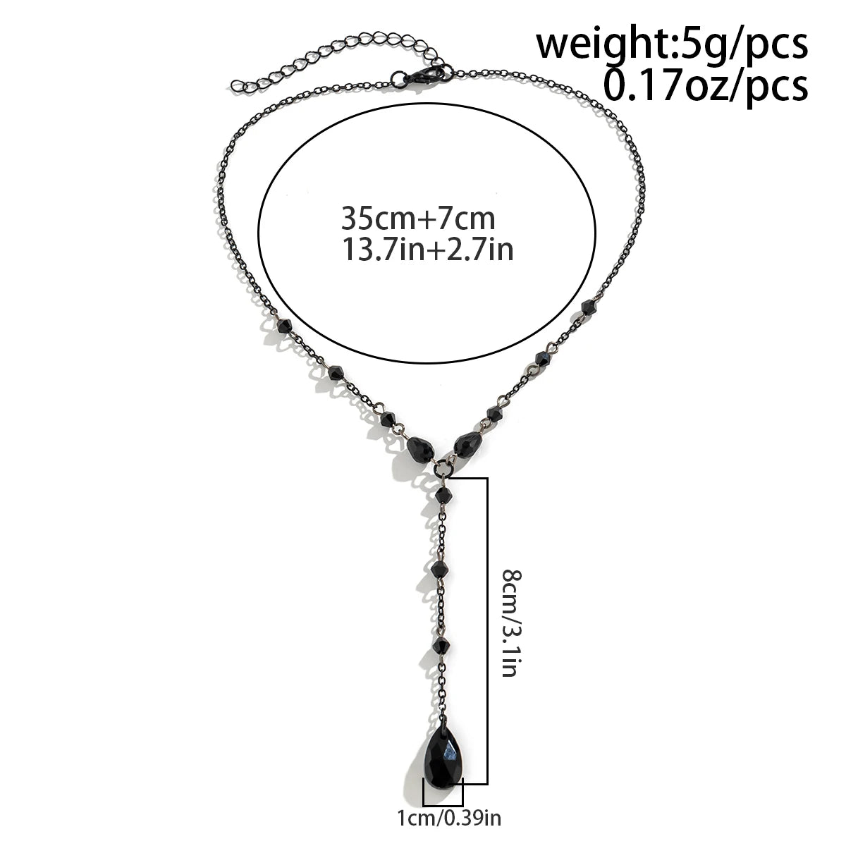 Tyche Drop Pendant Necklace