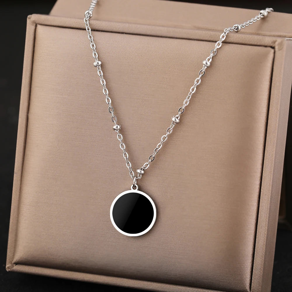 Jennifer Circle Pendant Necklace