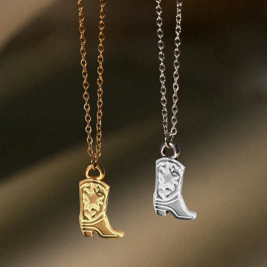 Candice Boot Pendant Necklace