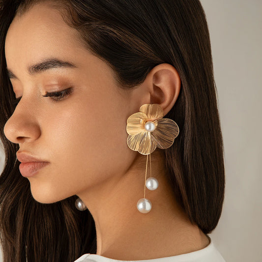 Felicity Flower Petal Drop Earrings