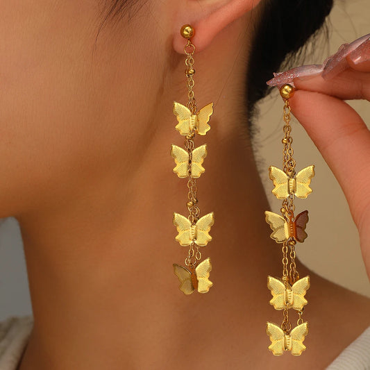 Eloise Butterfly Tassel Earrings