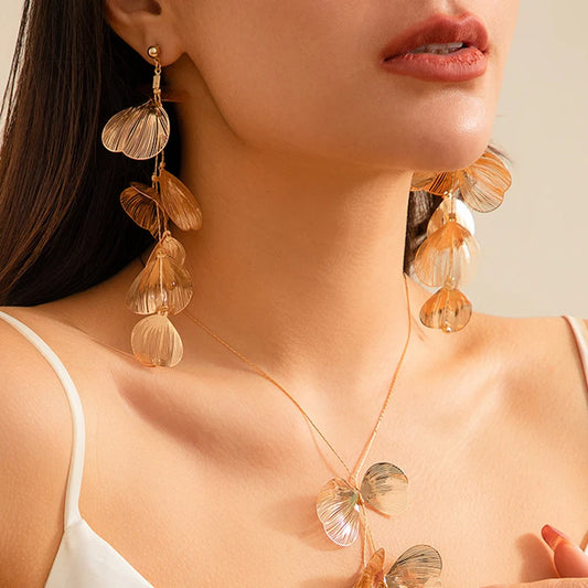Florence Flower Petal Drop Earrings