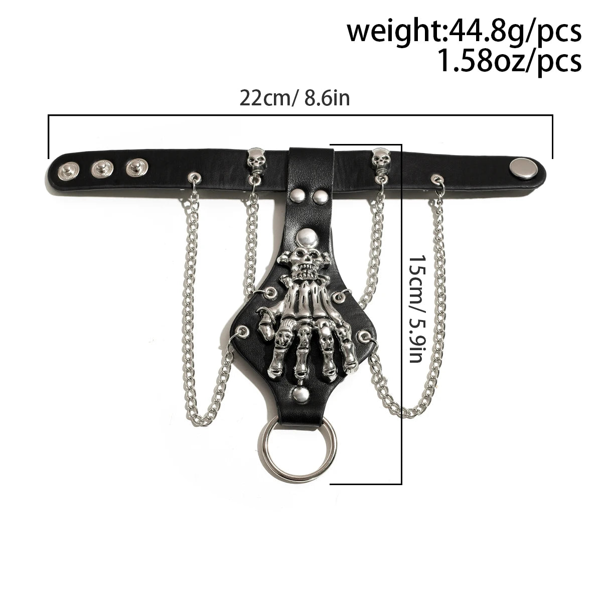 Gabriel Skull Bracelet/Ring 1Pc