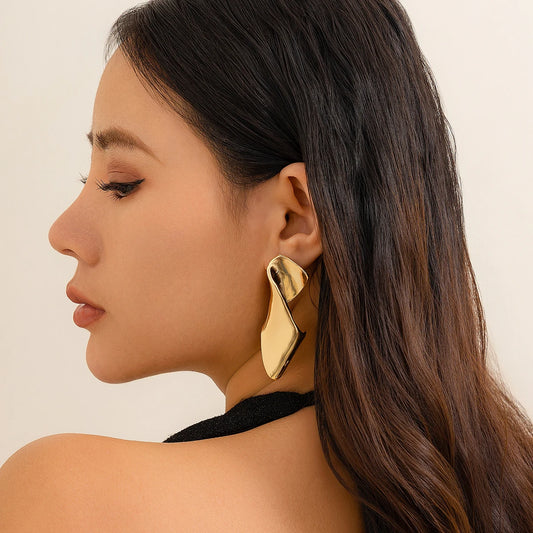 Ludovica Geometric Twisted Stud Earrings