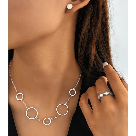 Helena Necklace Earrings Ring Set