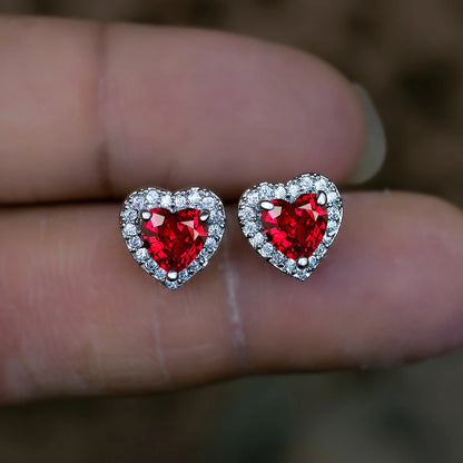 Delilah Heart Studs