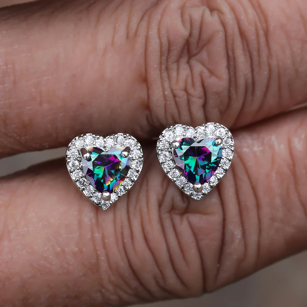 Delilah Heart Studs