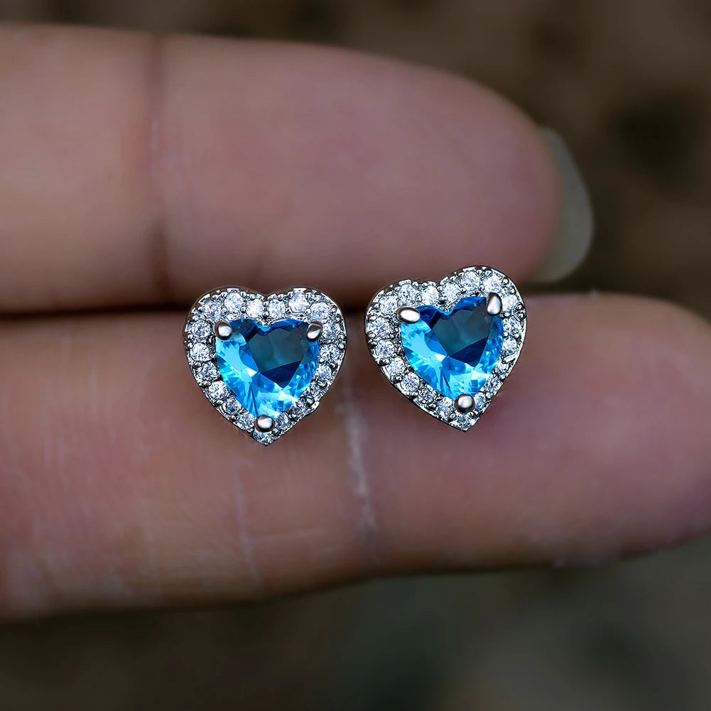 Delilah Heart Studs