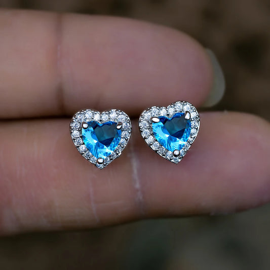 Delilah Heart Studs