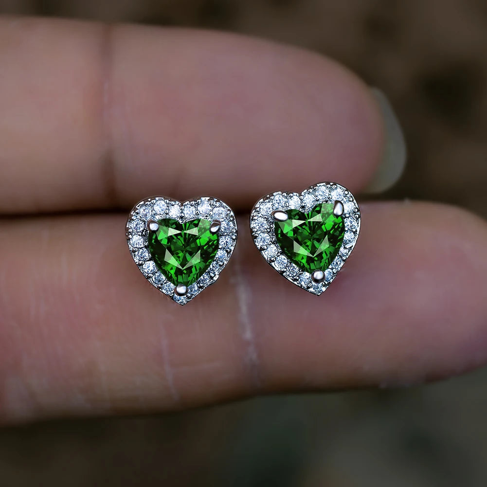 Delilah Heart Studs