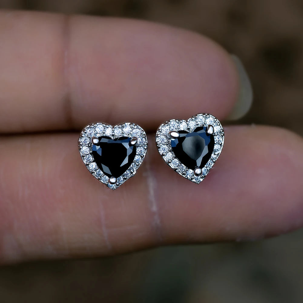 Delilah Heart Studs