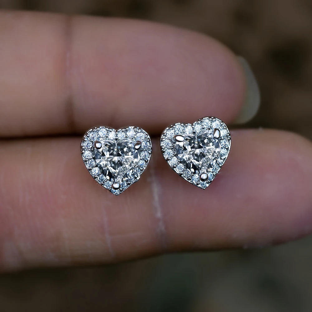 Delilah Heart Studs
