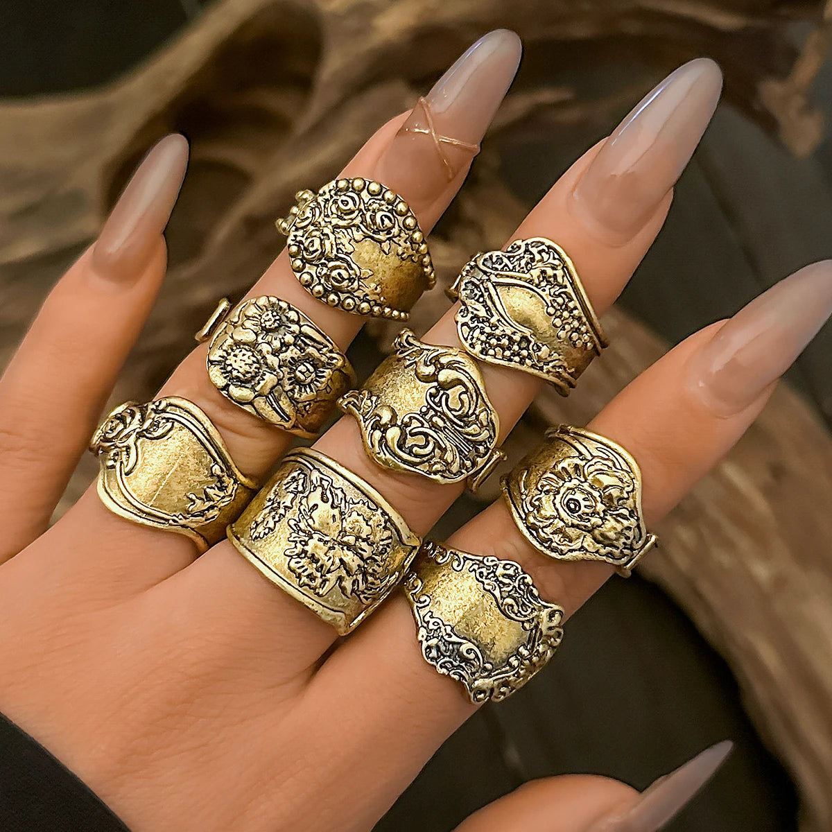 Moira Adjustable 8Pcs Set Rings