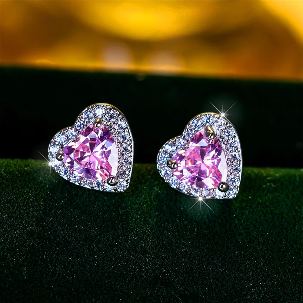 Holly Heart Earrings