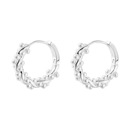 Lucrecia Imitation Pearl Hoop Earrings