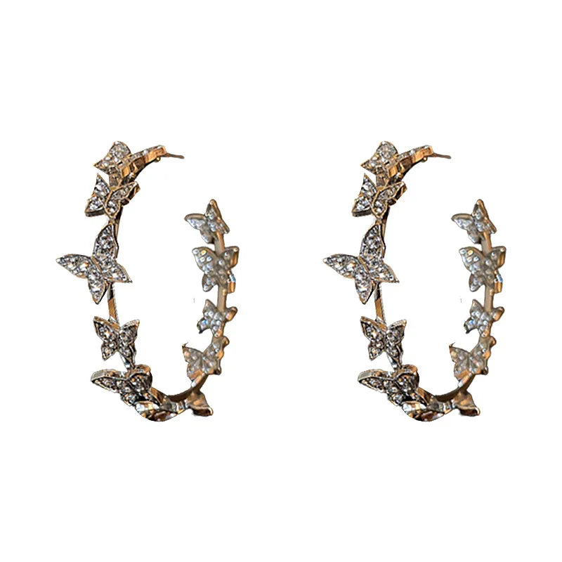 Paris Butterly Hoop Earrings