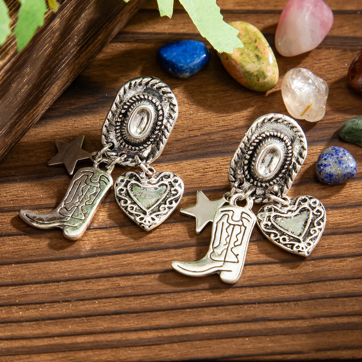 Christa Cowboy Drop Earrings