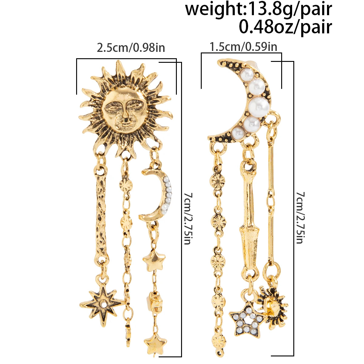 Savannah Sun and Moon Earrings