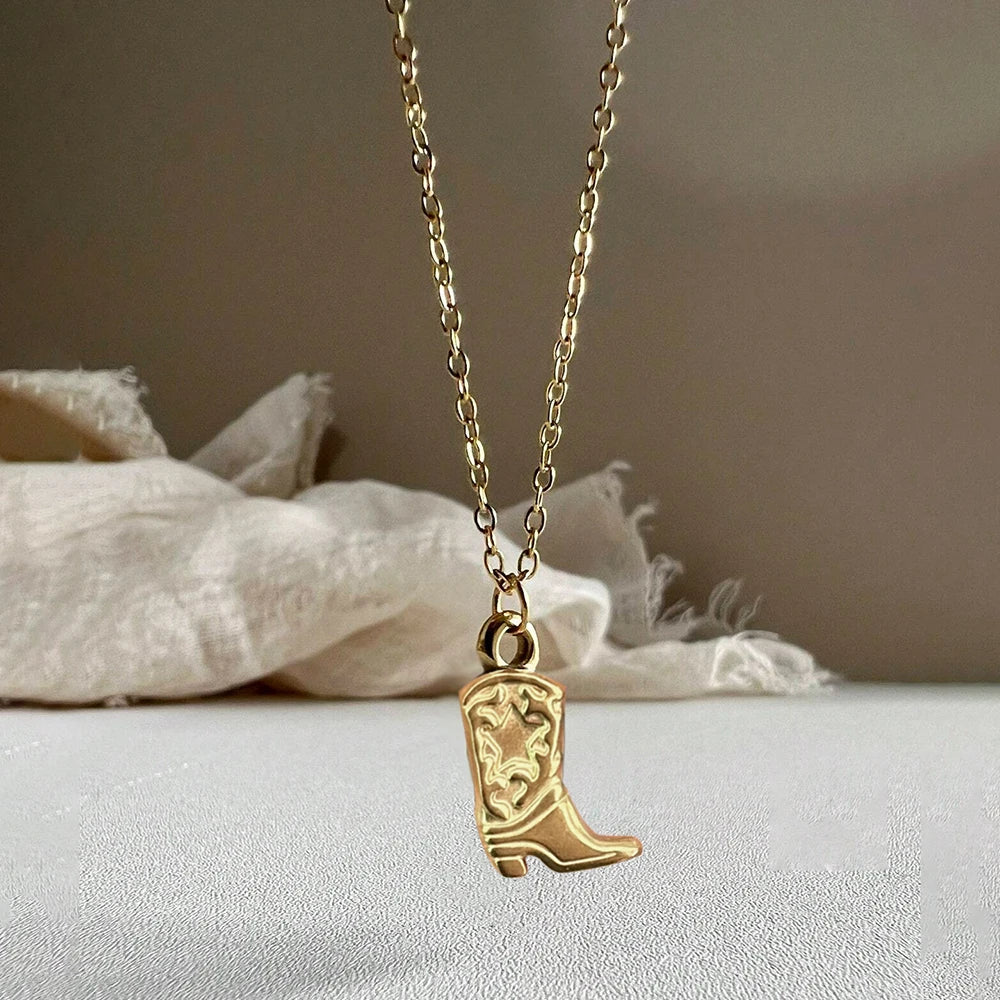 Candice Boot Pendant Necklace
