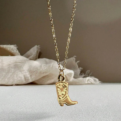 Candice Boot Pendant Necklace