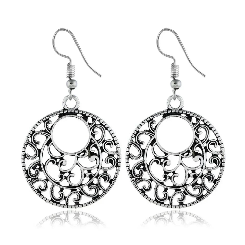Odelia Drop Hoop Earrings