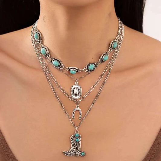 Fern Necklace 4Pcs Set