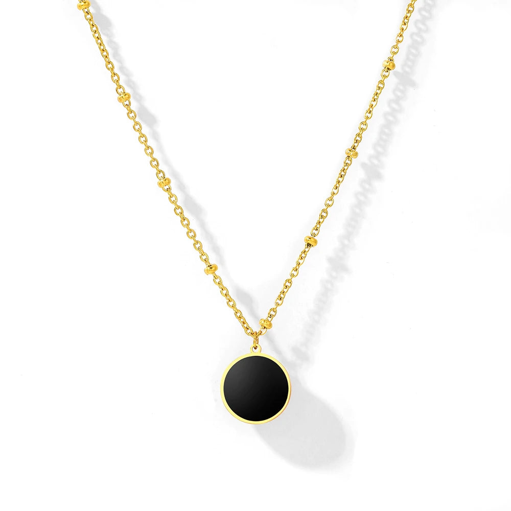 Jennifer Circle Pendant Necklace