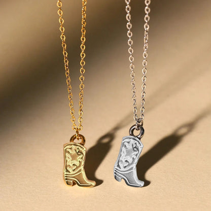 Candice Boot Pendant Necklace
