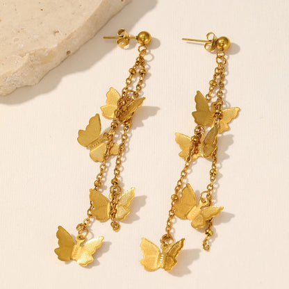 Eloise Butterfly Tassel Earrings