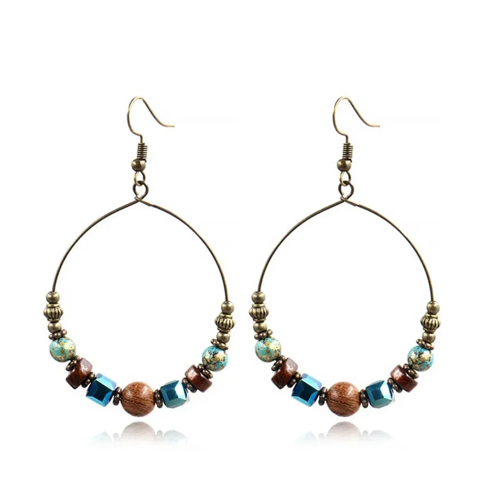 Odelia Drop Hoop Earrings
