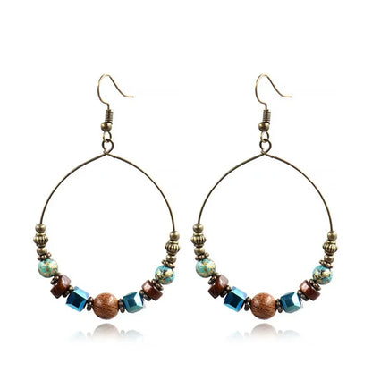 Odelia Drop Hoop Earrings