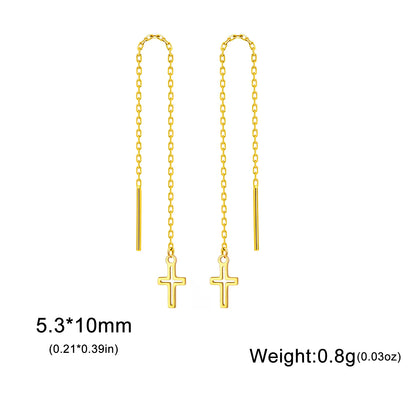 Esther Cross Long Earrings
