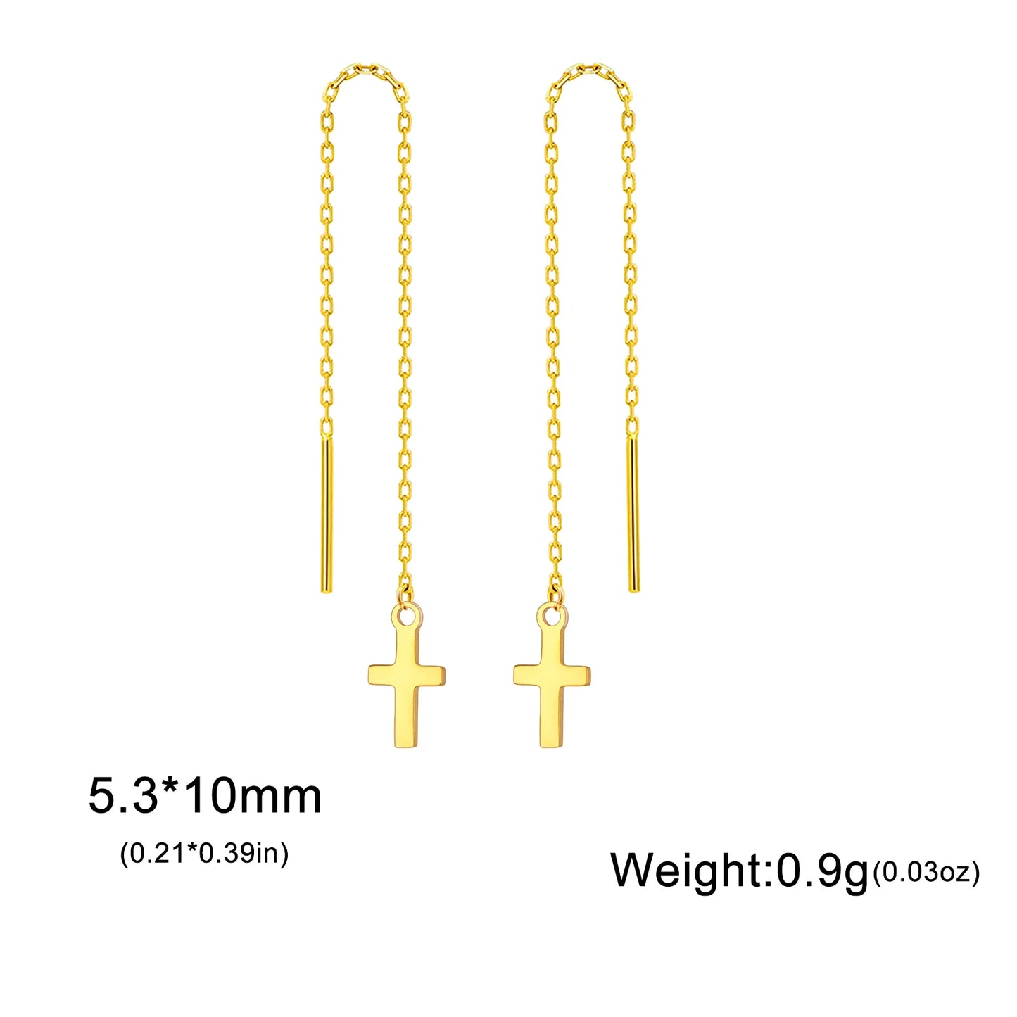 Esther Cross Long Earrings