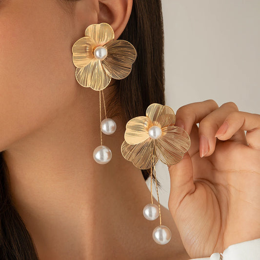Felicity Flower Petal Drop Earrings