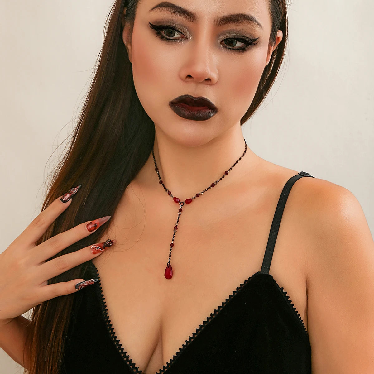 Tyche Drop Pendant Necklace