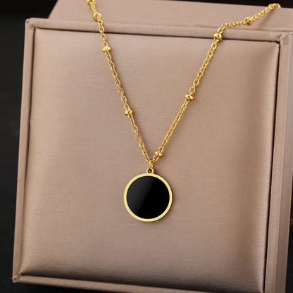 Jennifer Circle Pendant Necklace