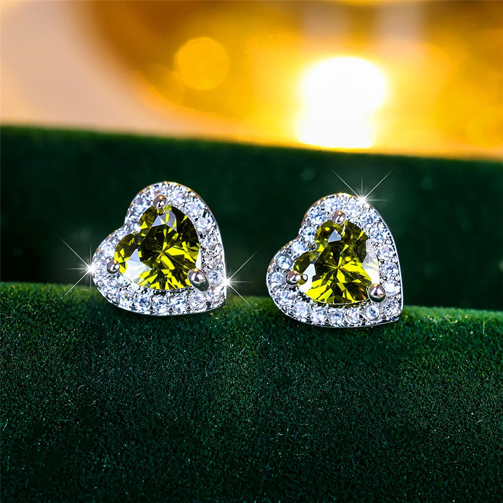 Holly Heart Earrings