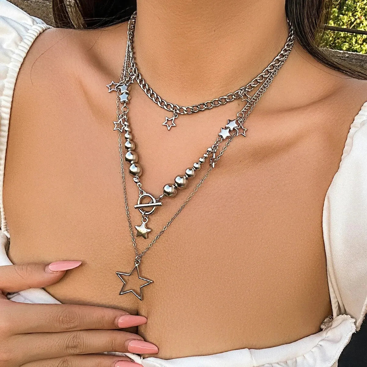 Daniella Multilayered Necklace Set