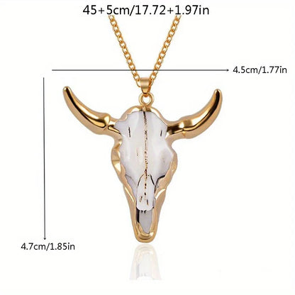 Demeter Cow Skull Necklace