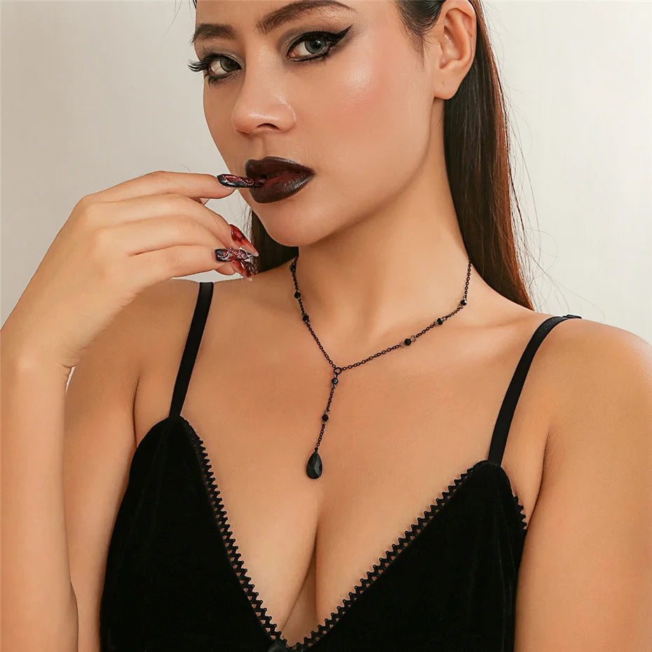 Tyche Drop Pendant Necklace