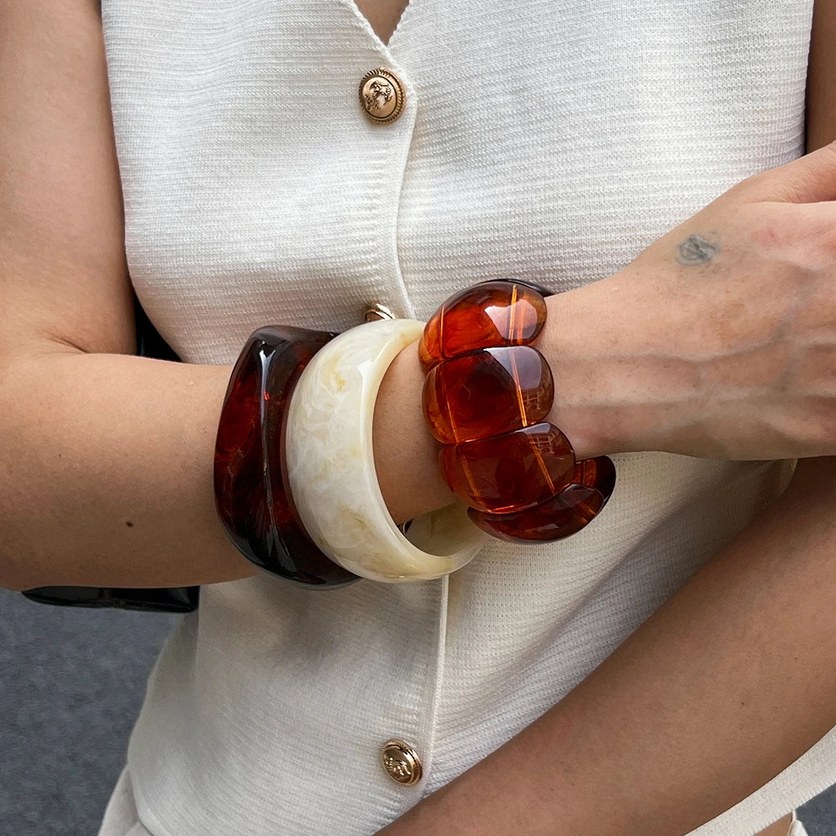 Taya Resin Acrylic Bangle