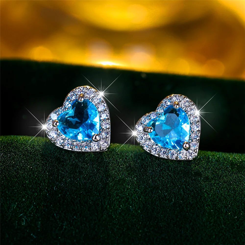 Holly Heart Earrings