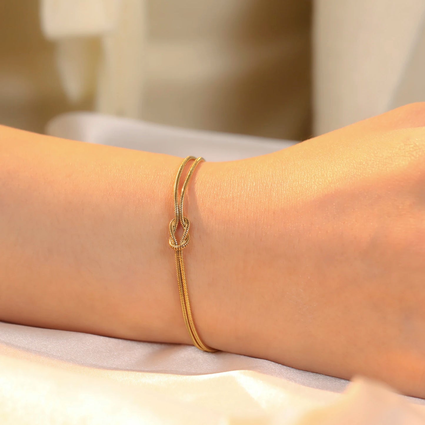 Fen Knot Double Chain Bracelet