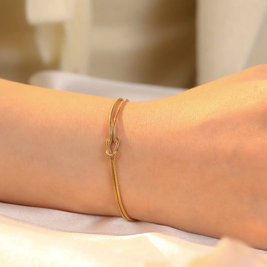 Fen Knot Double Chain Bracelet