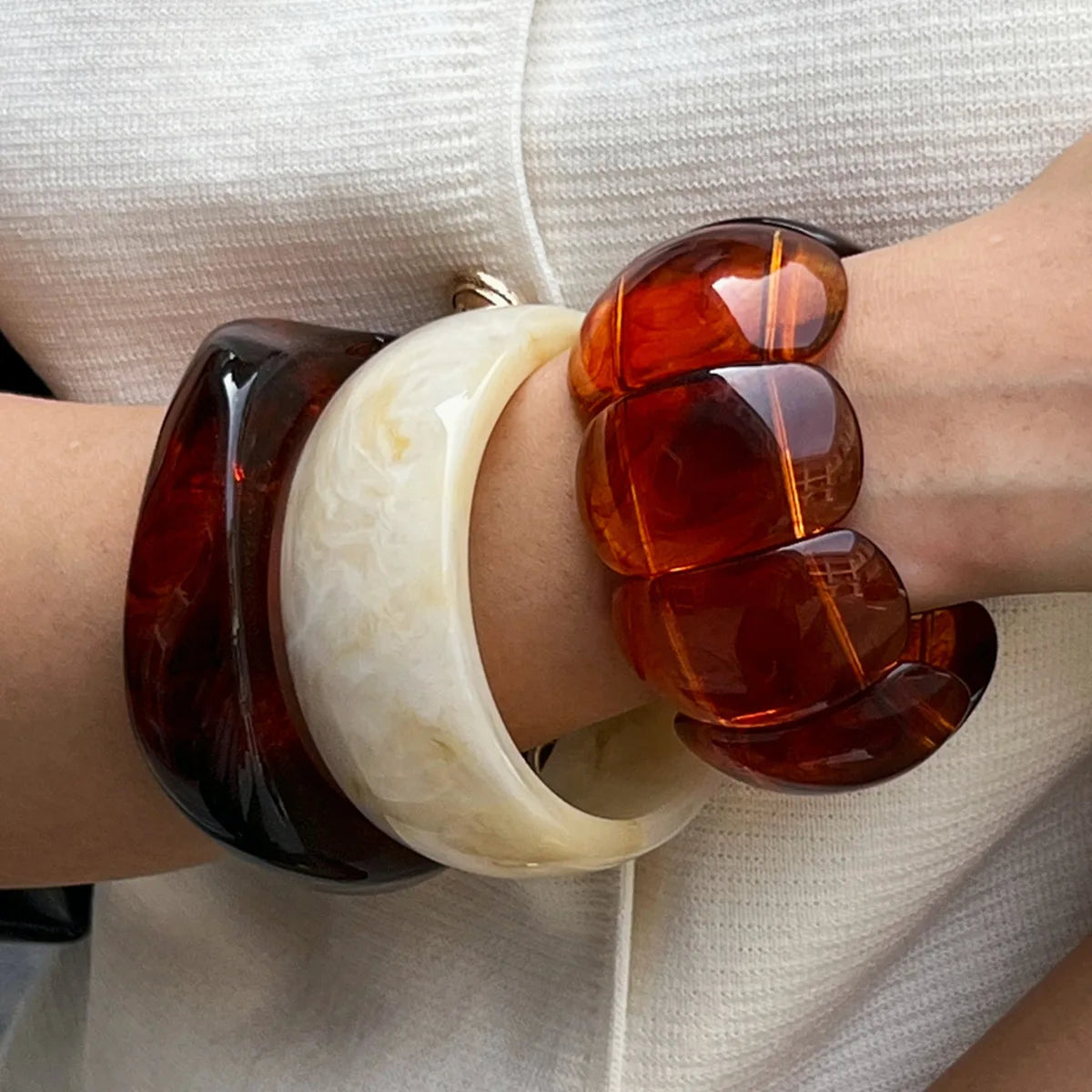 Taya Resin Acrylic Bangle