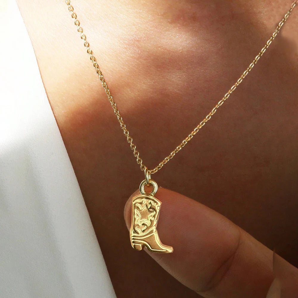 Candice Boot Pendant Necklace