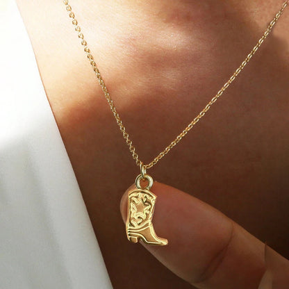 Candice Boot Pendant Necklace