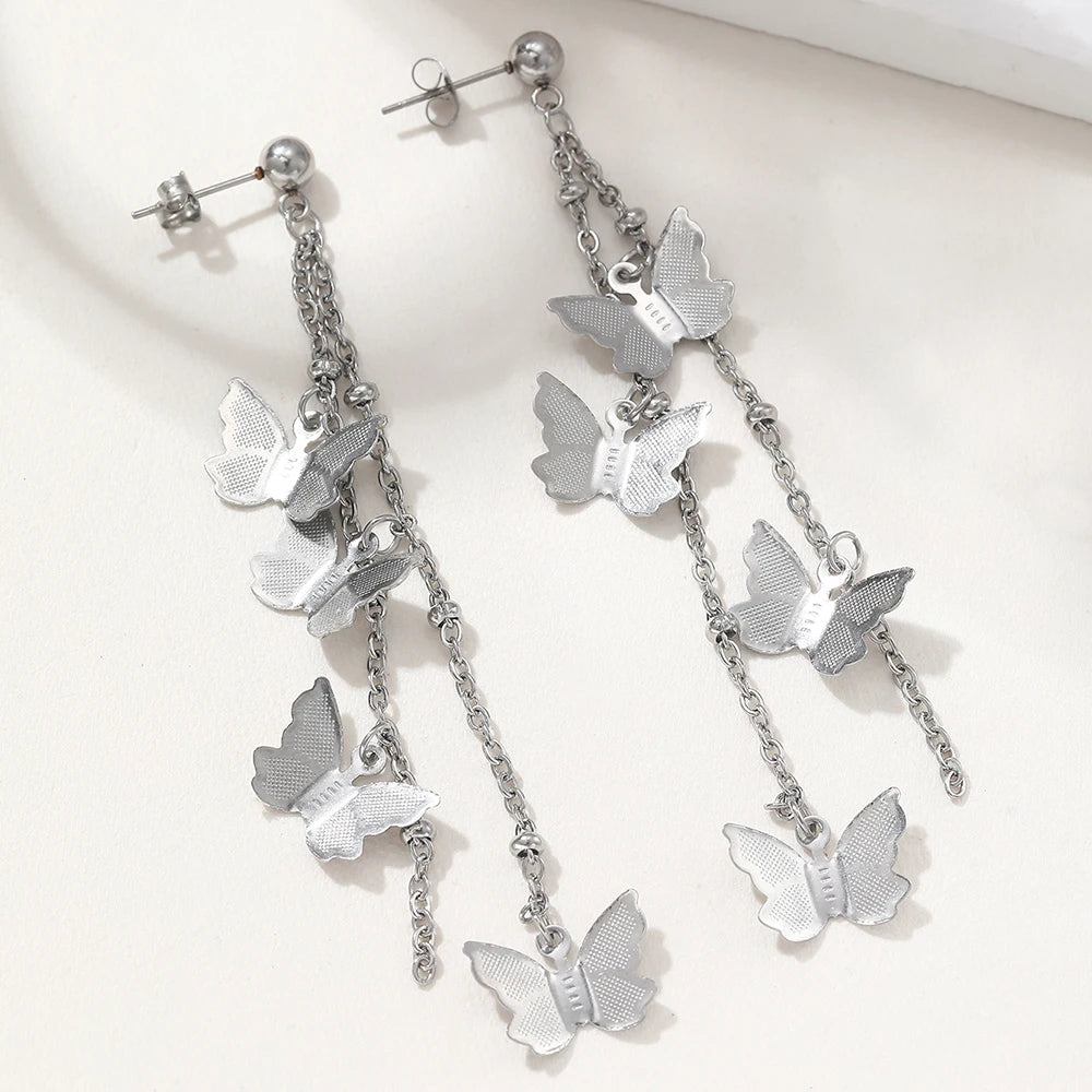 Eloise Butterfly Tassel Earrings