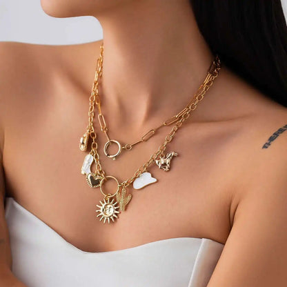 Eva Pendant Choker 2Pcs/Set